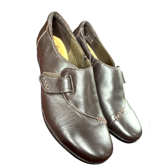 NWOT CLARKS Everlay Kara Dark Brown Leather Shoes, Women’s Size 6.5 - Picture 1 of 8